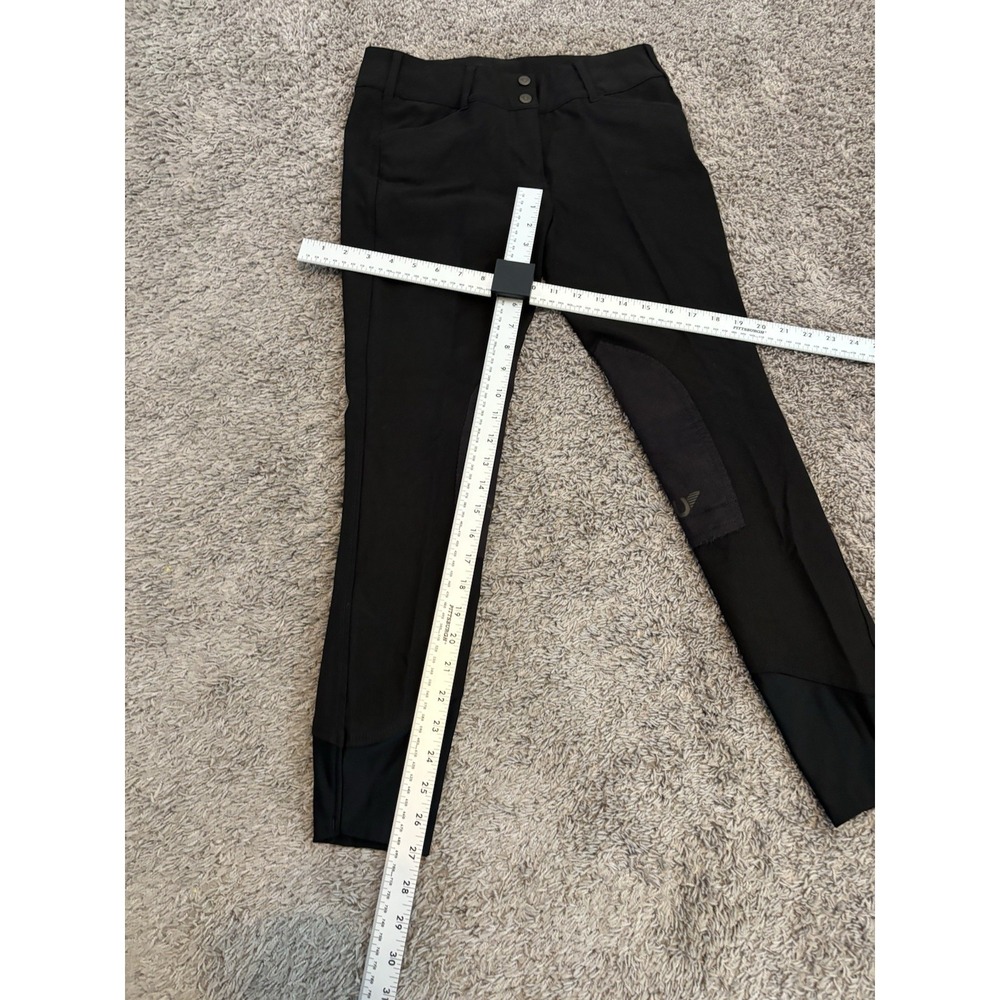 NWT Let's Ride Equestrian Ribb Knee Patch Black Riding 28 Pants - Picture 2 of 7